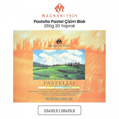 Magnani1404 PASTELLO Pastel Çizim Blok 260g 20 Yaprak