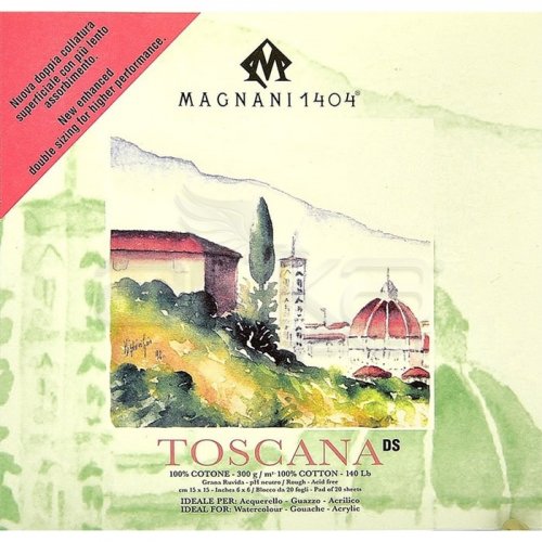 Magnani1404 TOSCANA DS Rough Akrilik ve Sulu Boya Blokları 300g 20 Yaprak