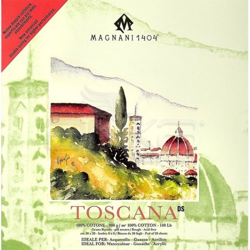 Magnani1404 TOSCANA DS Rough Akrilik ve Sulu Boya Blokları 300g 20 Yaprak