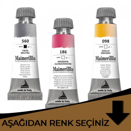 Maimeri Blu Tüp Sulu Boya 12 ml Kahverengi Tonlar