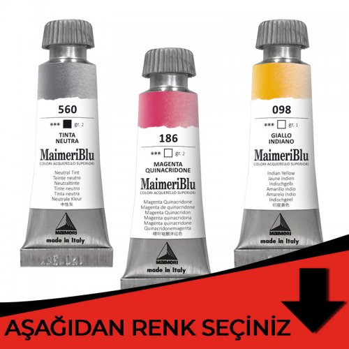 Maimeri Blu Tüp Sulu Boya 12 ml Kırmızı Tonlar