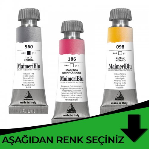 Maimeri Blu Tüp Sulu Boya 12 ml Yeşil Tonlar