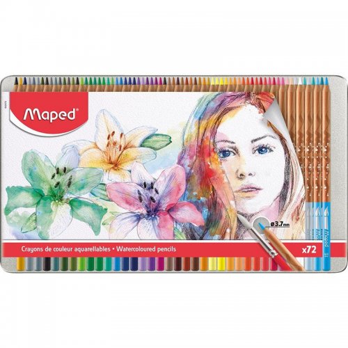 Maped Watercoloured Pencils 3.7mm 72li