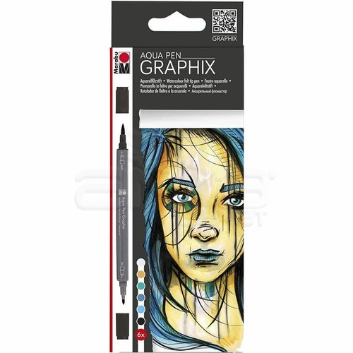 Marabu Graphix Aqua Pen 6lı Set Metropolitan