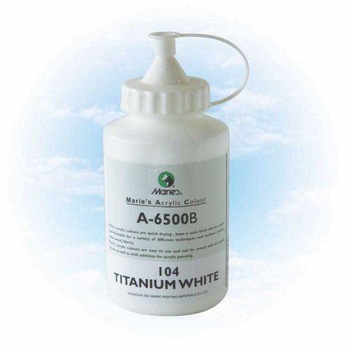 Maries Akrilik Boya 500ml A-6500B-104 Titanium White - 104 Titanium White