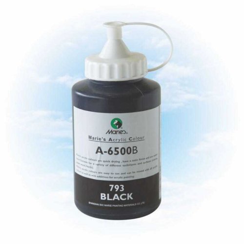 Maries Akrilik Boya 500ml A-6500B-793 Black - 793 Black