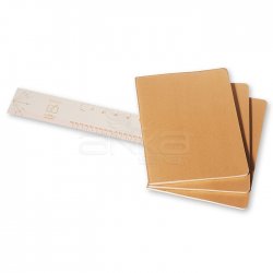 Moleskine Cahier 3lü XL Boy Çizgili Defter Bej - Thumbnail