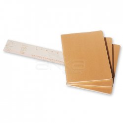 Moleskine Cahier 3lü XL Boy Düz Defter Bej - Thumbnail