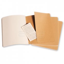 Moleskine Cahier 3lü XL Boy Düz Defter Bej - Thumbnail