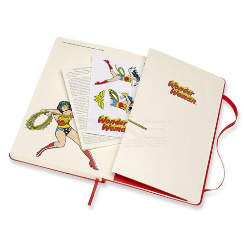 Moleskine Wonder Woman 13x21 cm Çizgili Defter Kırmızı