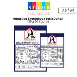 Monalisa - Mona Lisa Sketchbook Eskiz Defteri 120g 50 Yaprak
