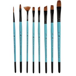 Monalisa - Monalisa Multi Purpose Brushes Set Çok Amaçlı Sanatsal Fırça Seti 8li No:30