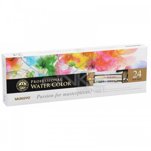 Mungyo Gallery Artists Watercolor Set 24 Renk Yarım Tablet