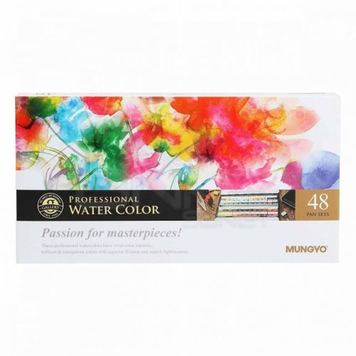 Mungyo Gallery Artists Watercolor Set 48 Renk Yarım Tablet MWPF-48C