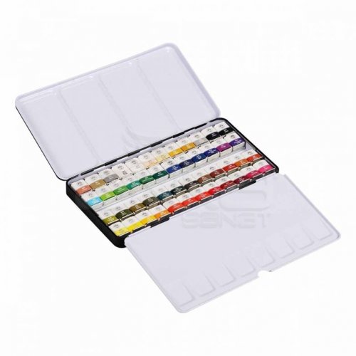 Mungyo Gallery Artists Watercolor Set 48 Renk Yarım Tablet MWPF-48C