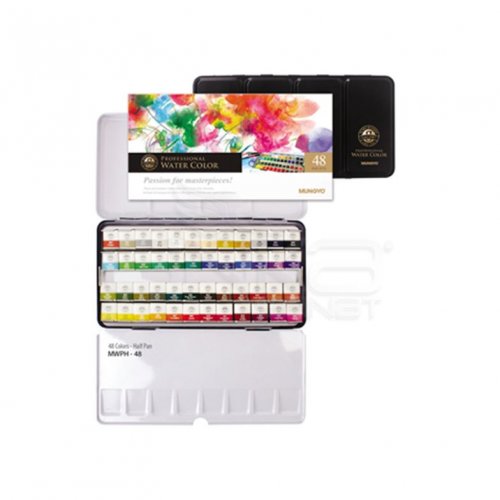 Mungyo Gallery Artists Watercolor Set 48 Renk Yarım Tablet MWPF-48C