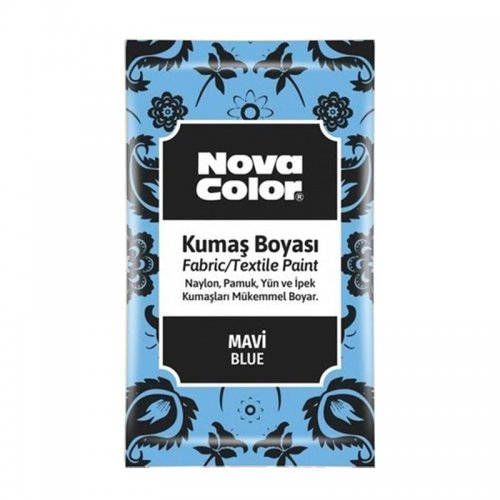 Nova Color Toz Kumaş Boyası 12g Mavi - Mavi