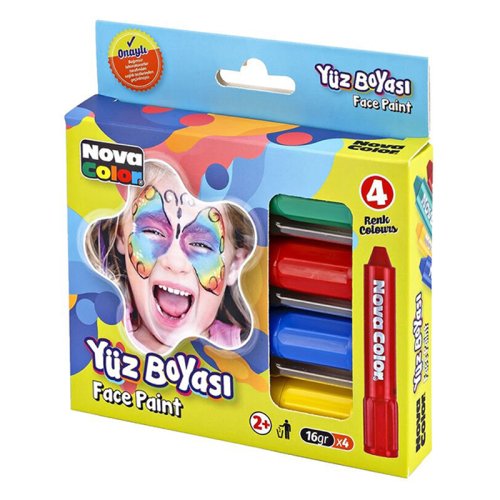 Nova Color Yüz Boyama Kalemi 4lü NC-211