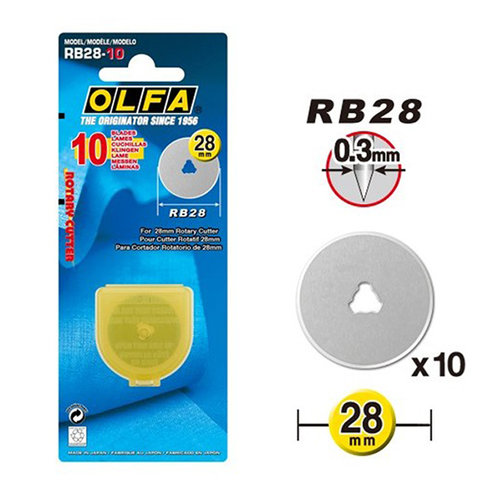 Olfa Maket Bıçağı 10'lu Yedek Uç-RB28-10