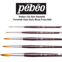 Anka Art - Pebeo 123 Seri Sentetik Yuvarlak Uçlu Fırça Seti 2