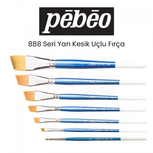 Pebeo 888 Seri Yan Kesik Uçlu Fırça