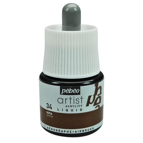 Pebeo Artist Acrylics Liquid Airbrush Mürekkebi 45ml 34 Sepia