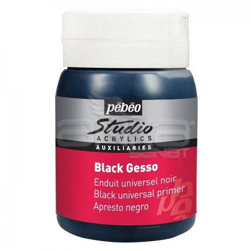 Pebeo Black Gesso Studio Siyah Astar Boya