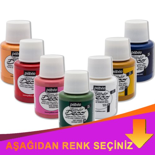 Pebeo Deco Su Bazlı Akrilik Ahşap Boyası 110ml İndirimli Renkler