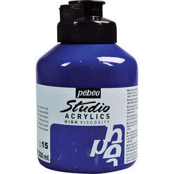 Pebeo - Pebeo Studio Akrilik Boya 500ml No:15 Dark Ultramarine Blue