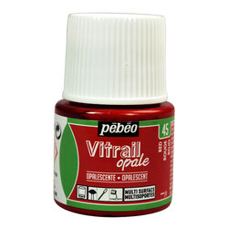 Pebeo - Pebeo Vitrail Opak Cam Boyası 45ml Kırmızı 45