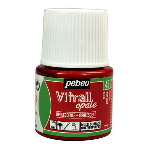 Pebeo Vitrail Opak Cam Boyası 45ml Kırmızı 45 - 45 Kırmızı