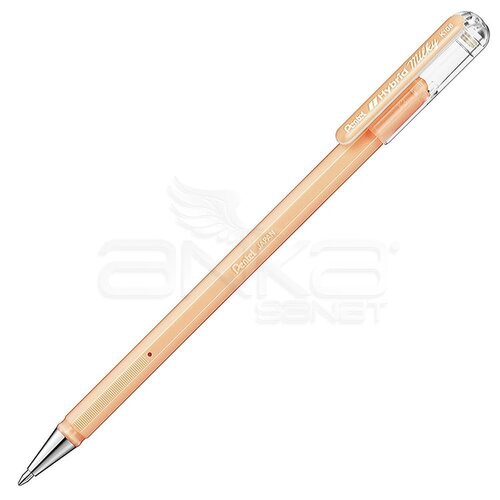 Pentel Hybrid Milky K108 0.8mm Jel Kalem Pastel Orange - Pastel Orange