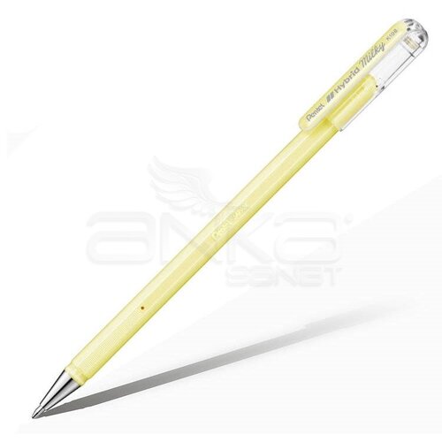 Pentel Hybrid Milky K108 0.8mm Jel Kalem Pastel Yellow - Pastel Yellow