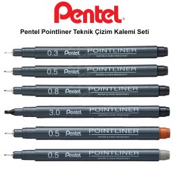 Anka Art - Pentel Pointliner Teknik Çizim Kalemi Seti 1