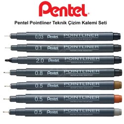 Anka Art - Pentel Pointliner Teknik Çizim Kalemi Seti 2