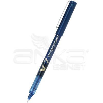 Pilot V7 Hi-Tecpoint İğne Uçlu Roller Kalem 0.7 Mavi - Mavi