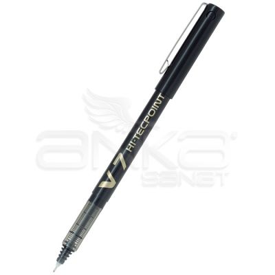 Pilot V7 Hi-Tecpoint İğne Uçlu Roller Kalem 0.7 Siyah - Siyah