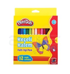 Play-Doh - Play-Doh 12 Renk Keçeli Kalem Karton Kutu 5mm KE007