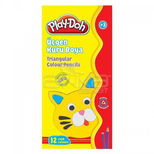 Play-Doh 12 Renk Üçgen Kuru Boya KU012