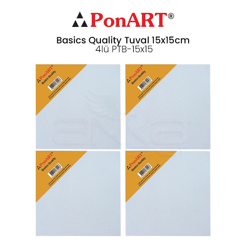 Ponart Basics Quality Tuval 15x15cm 4lü PTB-15x15