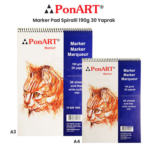 Ponart Marker Pad Spiralli 190g 30 Yaprak