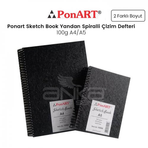 Ponart Sketch Book Yandan Spiralli Çizim Defteri 100g