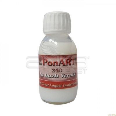 Ponart Su Bazlı Vernik 240 -Water Clear Laquer- 100ml