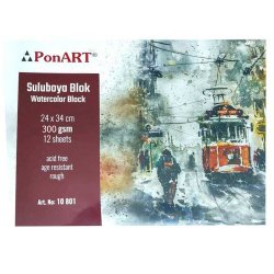 Ponart - Ponart Suluboya Bloğu Rough 300g 12 Yaprak 24x32cm