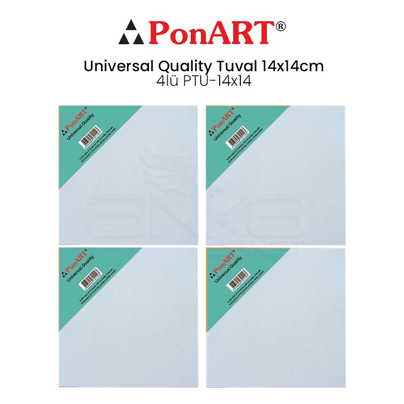 Ponart Universal Quality Tuval 14x14cm 4lü PTU-14x14