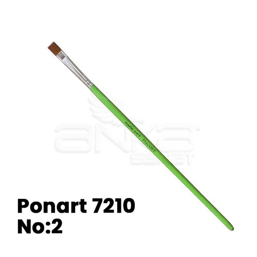 Ponart 7210 Young Art Sentetik Düz Kesik Fırça