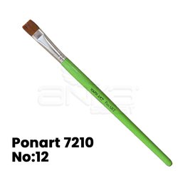 Ponart 7210 Young Art Sentetik Düz Kesik Fırça - Thumbnail