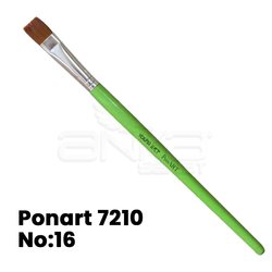 Ponart 7210 Young Art Sentetik Düz Kesik Fırça - Thumbnail