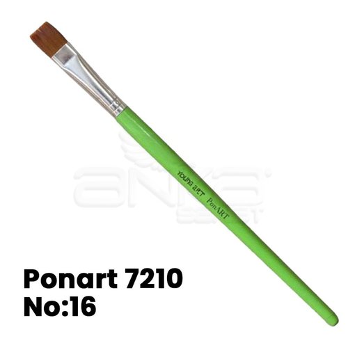 Ponart 7210 Young Art Sentetik Düz Kesik Fırça