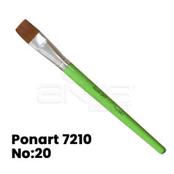 Ponart 7210 Young Art Sentetik Düz Kesik Fırça - Thumbnail